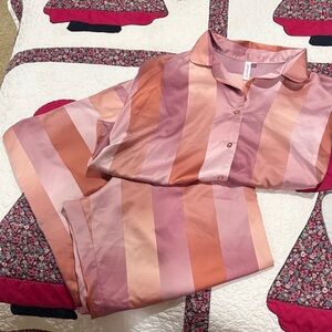 JoySpun Striped Pink Pajama Set